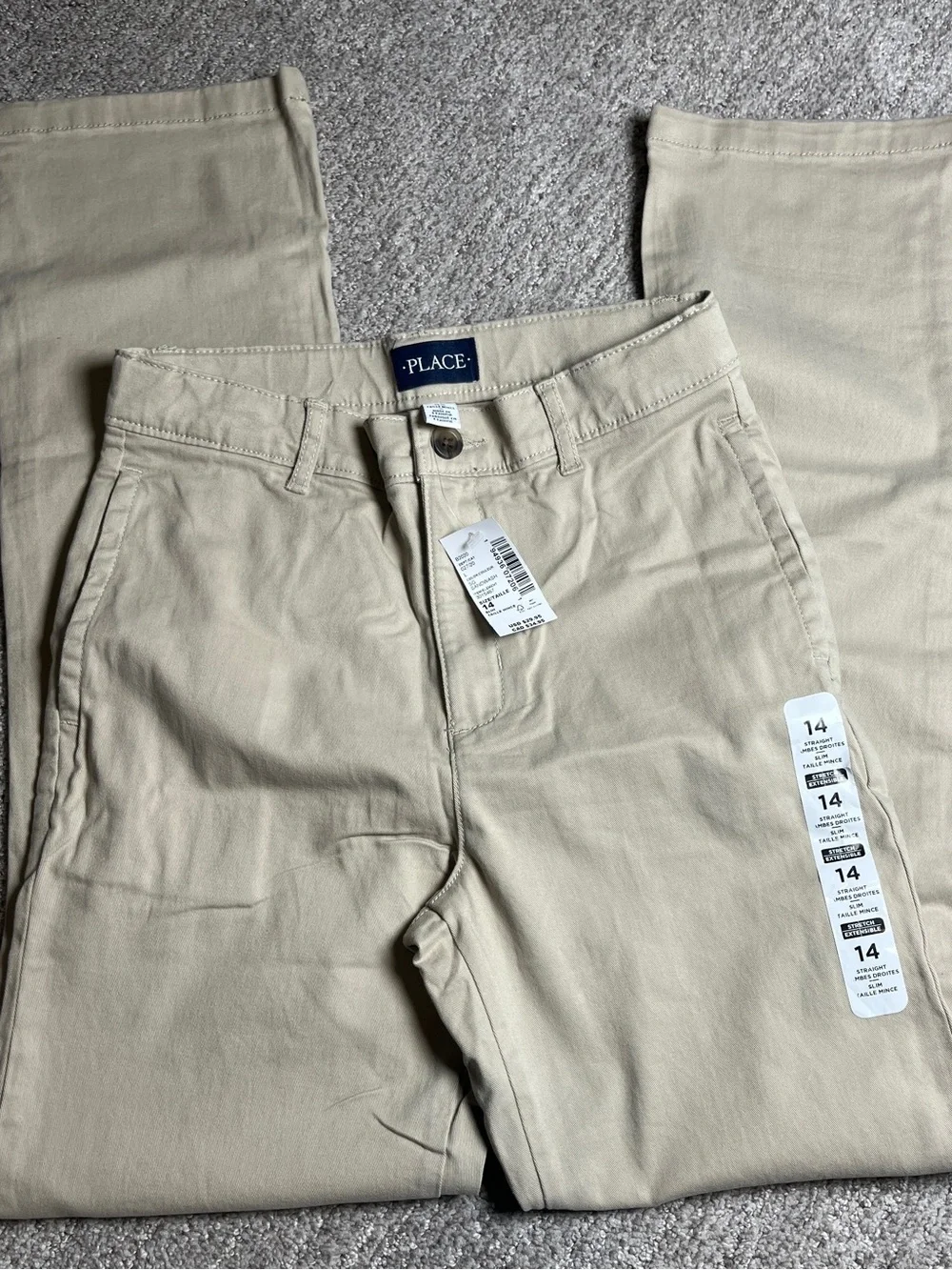 The Children's Place Khaki Straight-Leg Pants 14Slim. 2795/bb17-1:v